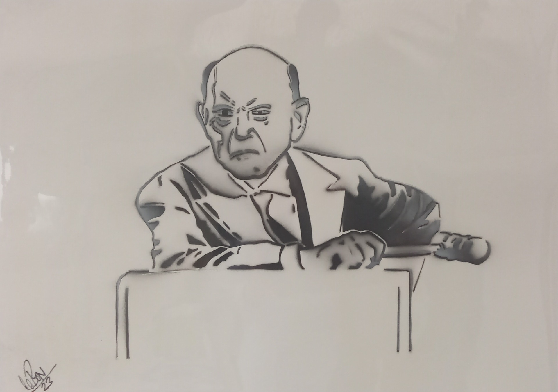 Original one-off handmade stencil artwork by biffx